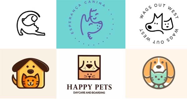 貓狗組合logo設(shè)計欣賞2