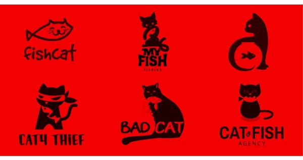 貓魚組合logo設計欣賞
